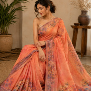 Kota Saree Digital Floral Print