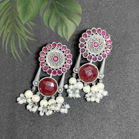 Red Stone Naya Earrings