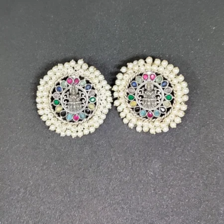 Naya Radiant Pearl Polki Big Rings