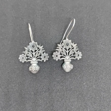 Silver Replica Flower Earring
