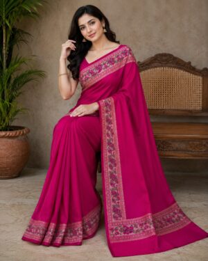Rich Zari Woven Pallu & Floral Zari Border