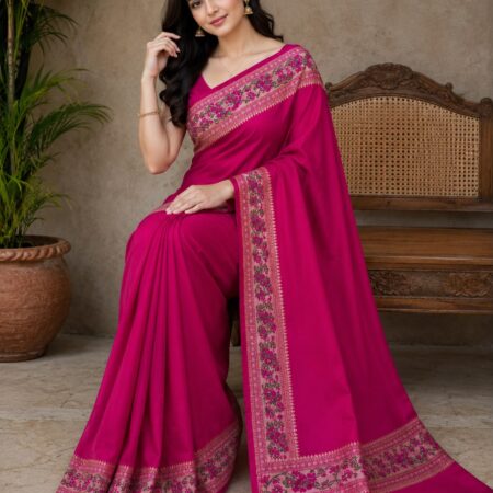 Rich Zari Woven Pallu & Floral Zari Border