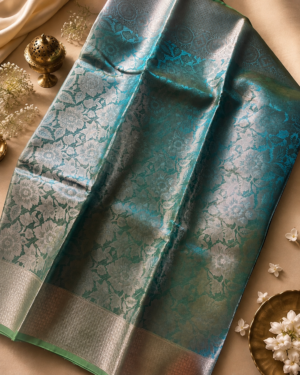 Glass Tissue Silk Saree