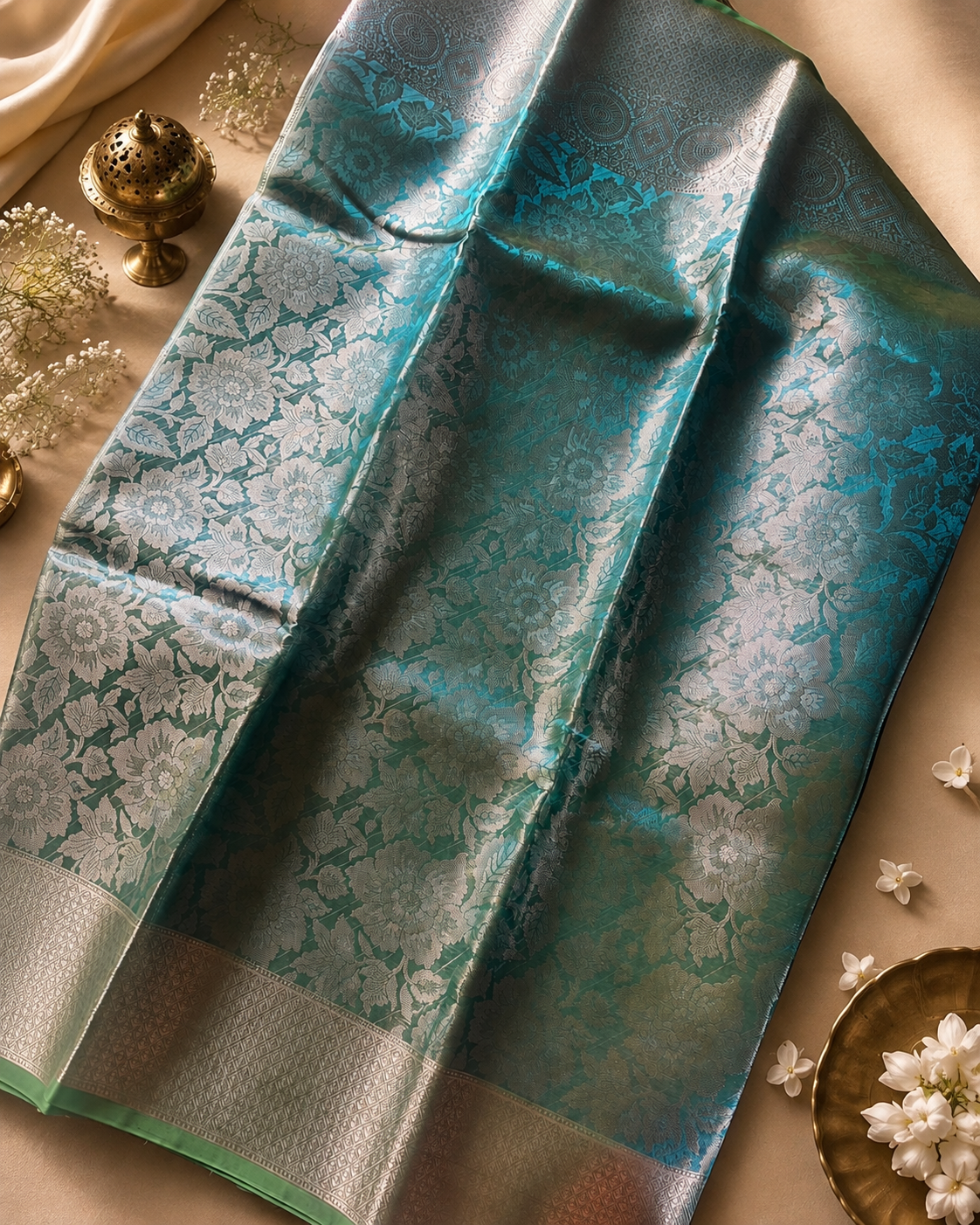 Glass Tissue Silk Saree Glass Tissue Silk Saree